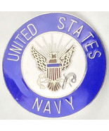 United States Navy Silver Tone Enamel Pin - £12.31 GBP
