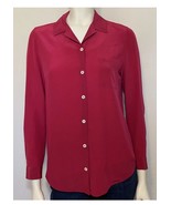 Steven Alan Magenta LS Button Down Shirt Top Blouse 100% Silk Sz Small S... - £20.51 GBP