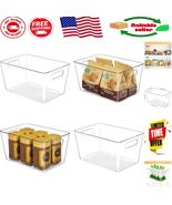 Versatile 4-Pack Clear Storage Bins - Perfect for Kitchen, Pantry, and C... - $886.04 MXN