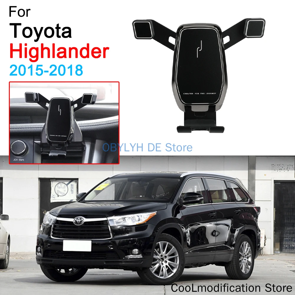 Nd air vent mount clip clamp mobile phone holder for toyota highlander accessories 2015 thumb200