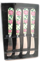 Dessert, Cheese, Butter Knife Set - Fruit, Leaves on Handle/ Not Used- A... - $12.94
