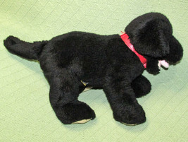 Build A Bear Black Lab Dog Labrador Puppy Red Collar Plush Stuffed Animal 15&quot; - £14.55 GBP