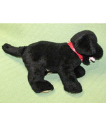 BUILD A BEAR BLACK LAB DOG LABRADOR PUPPY RED COLLAR Plush Stuffed Anima... - £13.50 GBP