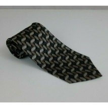 Croft &amp; Barrow Silver &amp; Tan Tie With Abstract Diamonds Design - $16.48