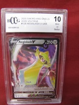 2020 Pokemon Sword and Shield Vivid Voltage Aegislash V #126 BCCG 10 Mint - £19.77 GBP