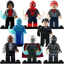 8pcs/set Spiderman Far From Home Peter MJ Happy Hogan Nick Fury Minifigure - £13.42 GBP