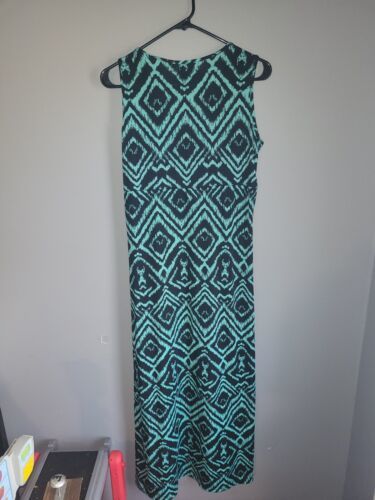 Primary image for Jon & Anna New York Maxi Black and Teal Stretch Dress Size Small