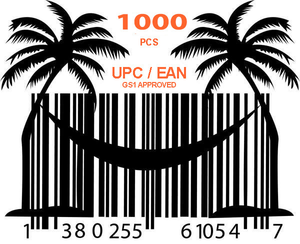 Primary image for Instant 1000 UPC/EAN GTIN ASIN codes for Amazon Itunes Google Shopping etc