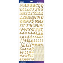 Ek52-90151 3D Foil Script Sticker, Gold - £12.78 GBP