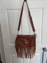 Miss Conceal Brown Purse Crossbody Fringe Bag W/ Concealed Carry Right Left - $28.04