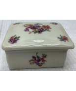 Vintage Victoria China Czechoslovakia Covered Jar Trinket Box 3&quot; x 2.5&quot; - $260.55 MXN