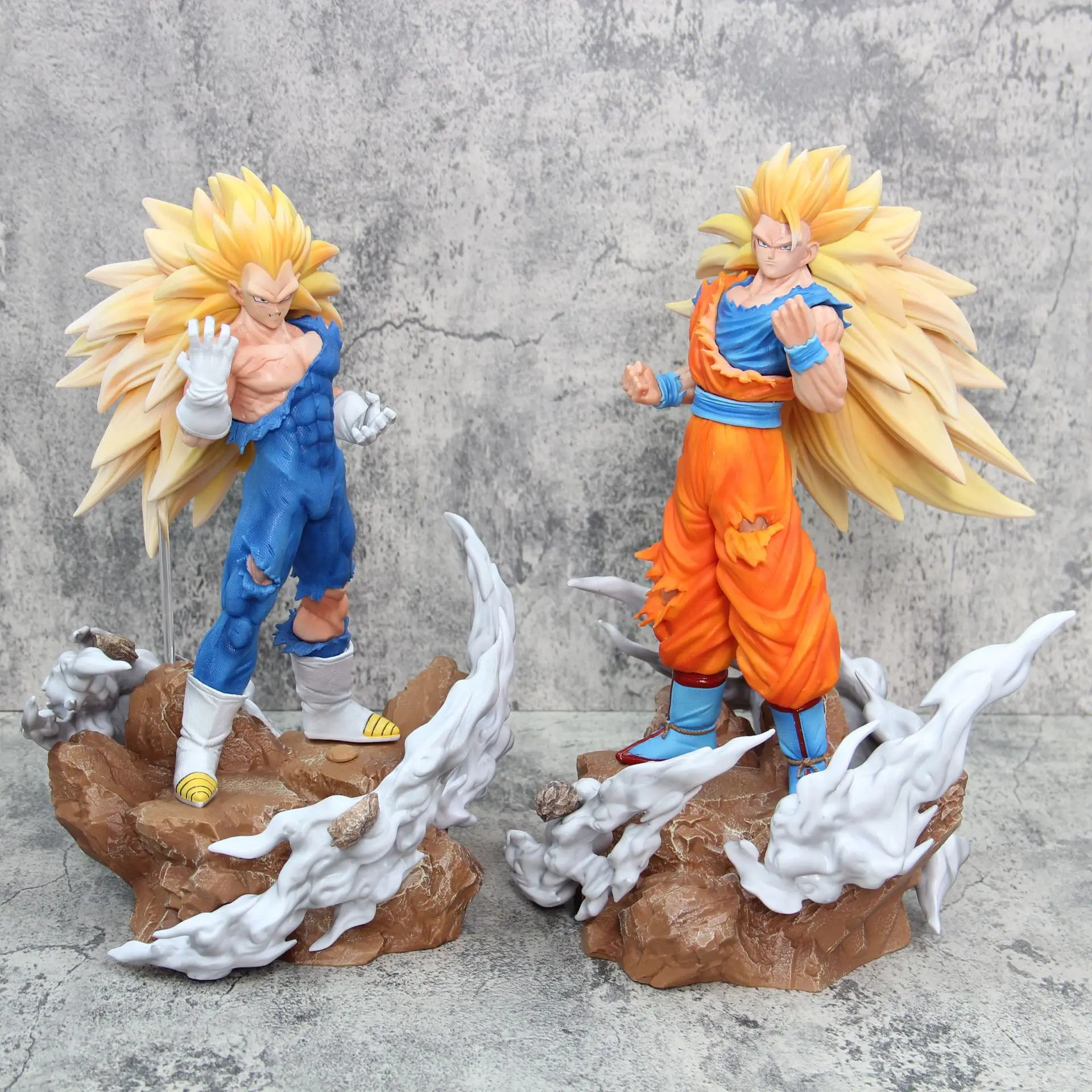 37CM Dargon Ball Z Anime Figures Son Goku Vegeta  Ssj3 Super Saiyan 3 Fi... - £109.73 GBP