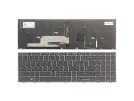 US Black Backlit English Laptop Keyboard Replacement for HP ZBook 15 G5 ZBook 17 - £37.52 GBP