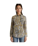 New York &amp; Company Beige Paisley Top - $471.15 MXN