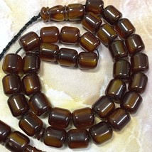 vintage amber bakelite 33 prayer beads German green bakelit worry beads masbaha - £302.04 GBP