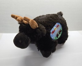 New 12&quot; Pillow Pets Pee-Wees Chocolate Moose Plush Stuffed Animal w/ Tag - £15.81 GBP