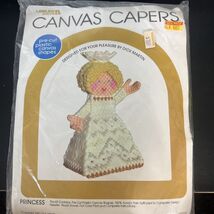 1980 Vintage Leisure Arts Canvas Capers Princess Dick Martin Plastic Yar... - $19.79