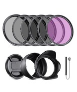 NEEWER 55mm ND2 ND4 ND8 UV CPL FLD Filter and Lens Accessories Kit with ... - £48.57 GBP