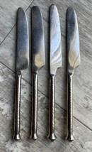 4 Piece Stainless Steel Knife Set Hammered Handles - $14.99