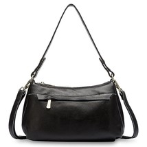 Zency More Pockets Women Shoulder Bag 100% Leather  White Handbag Elegant Lady T - £74.15 GBP