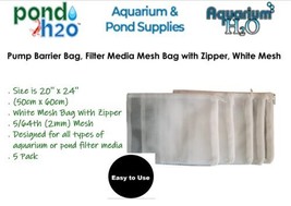 Filter Media Mesh Bag With Zipper 20&#39;&#39; x 24&#39;&#39; (50cm x 60cm) Size,  5/64t... - £19.68 GBP