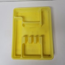 Lustro Ware Flatware Organizer Yellow Utensil Silverware Drawer Flexible Plastic - £8.88 GBP