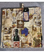 handmade pot holder Wine Wine Lover  9&quot;X9.5&quot; grapes winery vino - $247.32 MXN