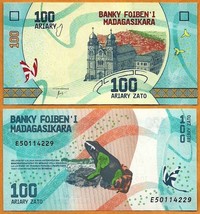 MADAGASCAR ND( 2017)  UNC 100 Ariary Banknote Paper Money Bill P-97 - $1.00