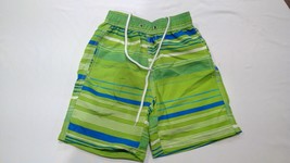 Toddler Boys swim shorts 3-4T Green and blue swim trunks with pockets - £12.78 GBP