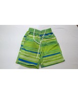 Toddler Boys swim shorts 3-4T Green and blue swim trunks with pockets - $15.99