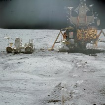 Astronaut John Young at Lunar Rover during 1st EVA of Apollo 16 Photo Print - £6.96 GBP+