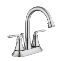 Glacier Bay Centerset Bathroom Faucet 4&quot; Double Lever Handle High-Arc Chrome New - £22.10 GBP