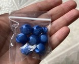 Round Beads small 1/2&quot; Faceted light Blue beads New in package - £7.45 GBP