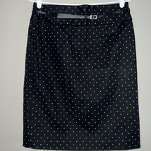 Liz Claiborne Career Pencil Skirt Polka Dot Black White Zip Vented Women - $13.72