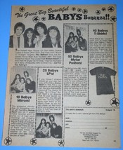 The Babys 16 Magazine Photo Clipping Vintage 1978 - £11.80 GBP