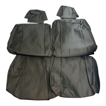 Front Buckets Seats 2008-2022 Toyota Sequoia CalTrend DuraPlus Seat Covers Black image 4