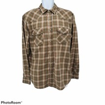 Dakota Grizzly Shirt Mens XL Green Plaid Flannel  Plaid Pearl Snap  - £18.98 GBP