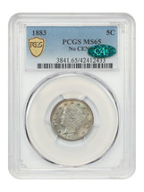 1883 5C PCGS/CAC MS65 (No CENTS) - $432.86