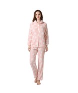 RH Women&#39;s Pajama Set Polka Soft Fleece Two-Piece Set Loungewear Sleep R... - £11.98 GBP