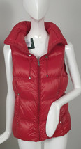 NEW Ralph Lauren Womens Down Puffer Vest!  Red with Chrome Hardware  Lightweight - £64.13 GBP