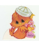 Vintage Valentine Card Bird in Sailor Cap 1960&#39;s Hallmark With Envelope - £6.32 GBP