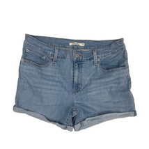 Levis Womens Mid Length Light Blue Denim Shorts Size 12 W 31 - £9.14 GBP