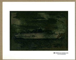 Norwegian Cruise Line M/S Starward Gold Foil Print in Original Envelope ... - $21.75