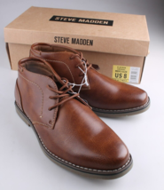 Steve Madden P-Symin Dress &amp; Comfort Corto Botas Chukka Marrón Coñac Nib - $29.97