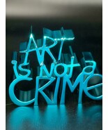 Mr. Brainwash &quot;Art Is Not A Crime&quot; Blue Resin Sculpture Hand Signed &amp; Nu... - $2,031.04 CAD