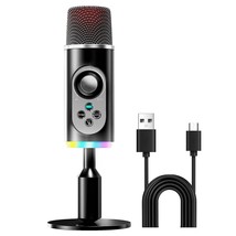 Usb Computer Microphone For Pc, Pc Gaming Microphone Usb C Condenser Microphone  - £68.14 GBP
