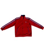 Adidas Firebird Red White Blue Retro Vintage Full Zip Track Jacket Size L - $1,081.13 MXN