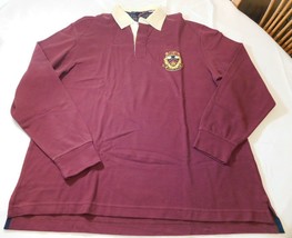 Daniel Cremieux Men&#39;s Long Sleeve Polo Shirt Size L large Wine-74C upc4528 NWT - £34.97 GBP
