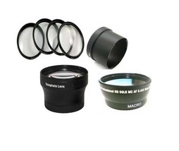 Wide Lens + Tele Lens + Macro Close Up + Tube for Canon Powershot G10, G11, G12, - £42.28 GBP