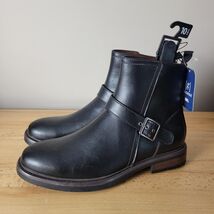 NEW George Men’s Zipper Black Ankle Boots Chukka 10.5 Medium Comfort Wor... - $33.65